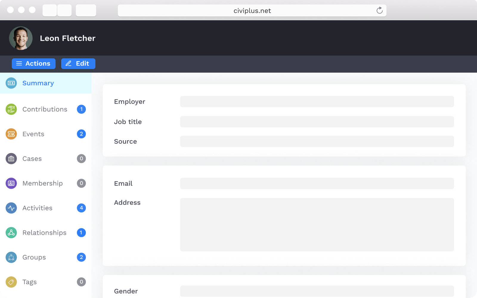EmbRaise dashboard preview